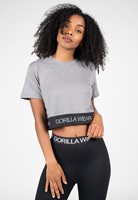 Colby Cropped T-Shirt - Gray - XS