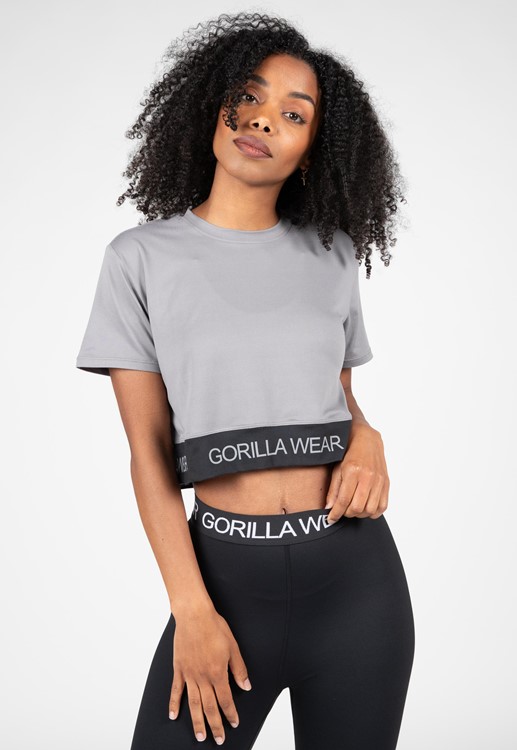 Colby Cropped T-Shirt - Gray - XS