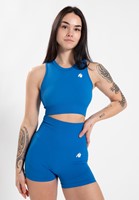 Olivia Camiseta Cortada Sin Costuras - Azul - XS/S