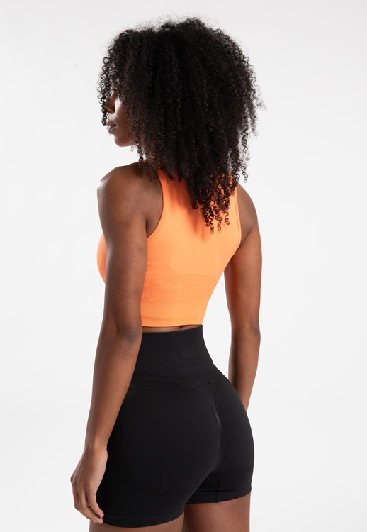 Olivia Seamless Crop Top Peach