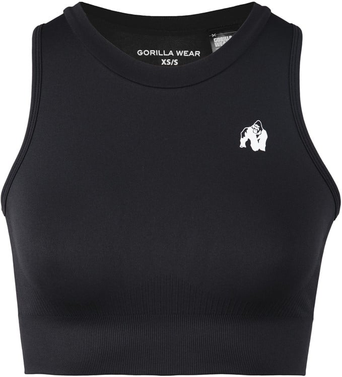 Olivia Seamless Crop Top Black