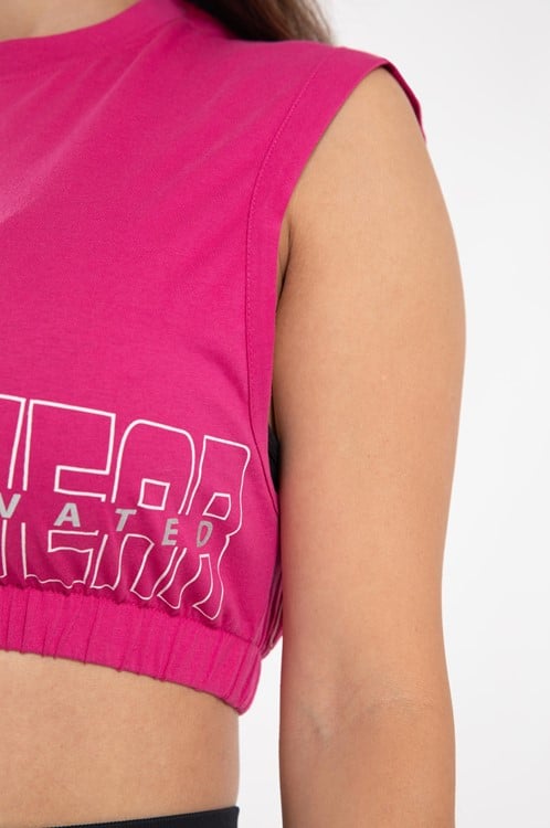 Albion Oversized Crop Top Pink