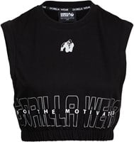 Albion Oversized Crop Top Black