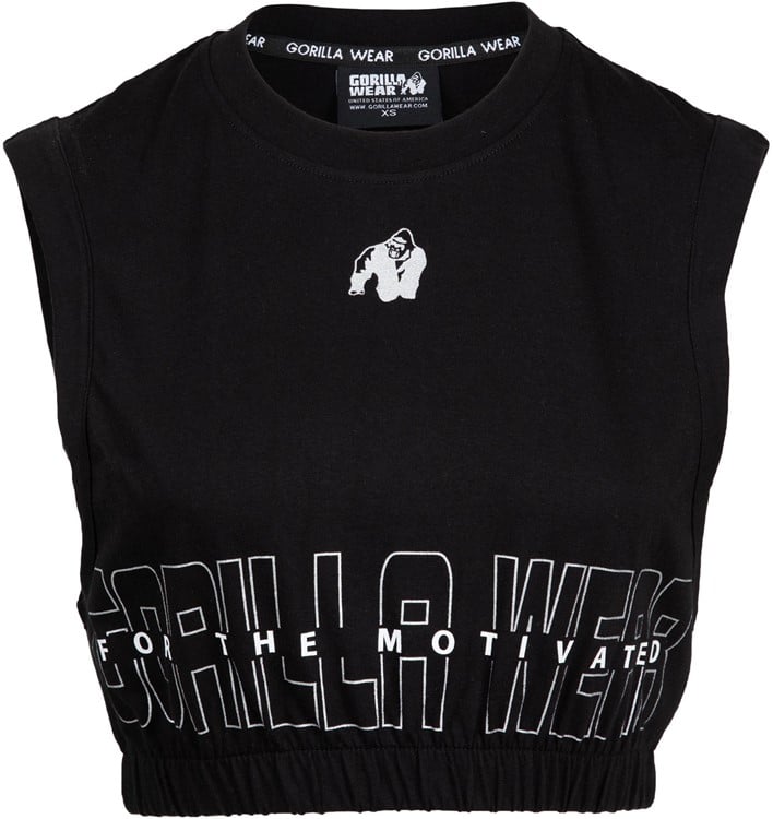 Albion Oversized Crop Top Black
