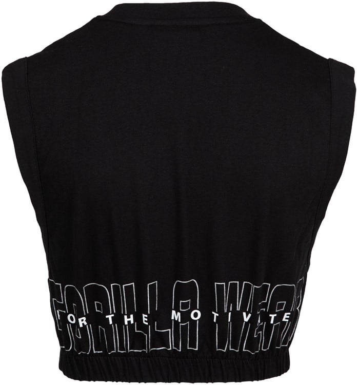 Albion Oversized Crop Top Black