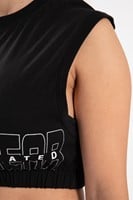 Albion Oversized Crop Top Black