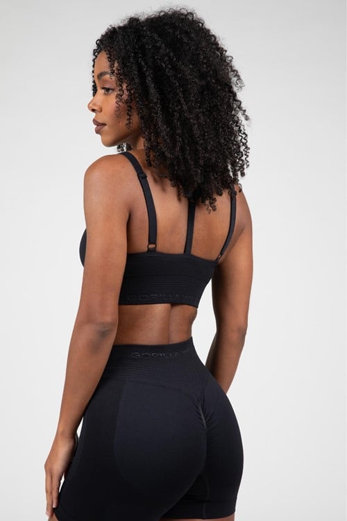 Whitney Seamless Sports Bra - Black