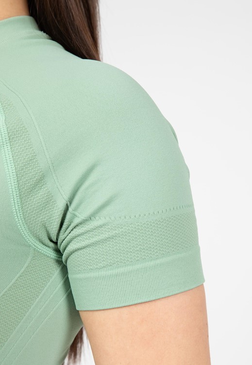 Whitney Seamless Crop Top - Green
