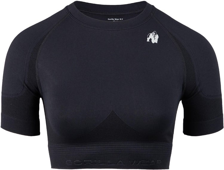 Whitney Seamless Crop Top - Black