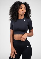 Whitney Top Court Sans Coutures - Noir - XS/S