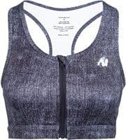 Camilla Zip Front Sports Bra Denim Blue