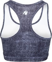 Camilla Zip Front Sports Bra Denim Blue