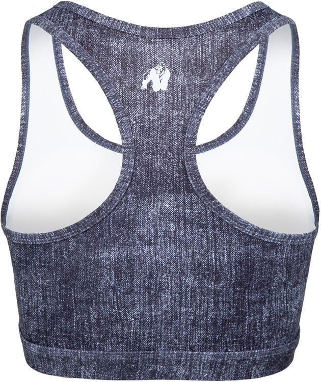Camilla Zip Front Sports Bra Denim Blue
