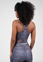 Camilla Zip Front Sports Bra Denim Blue