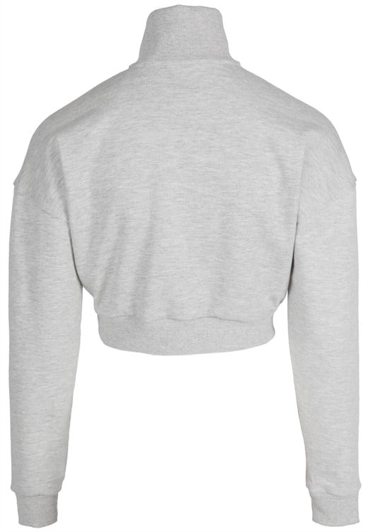 Ocala Cropped Half-Zip Sweatshirt Gray