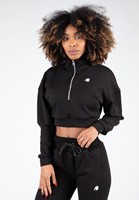 Half zip pullover cropped discount