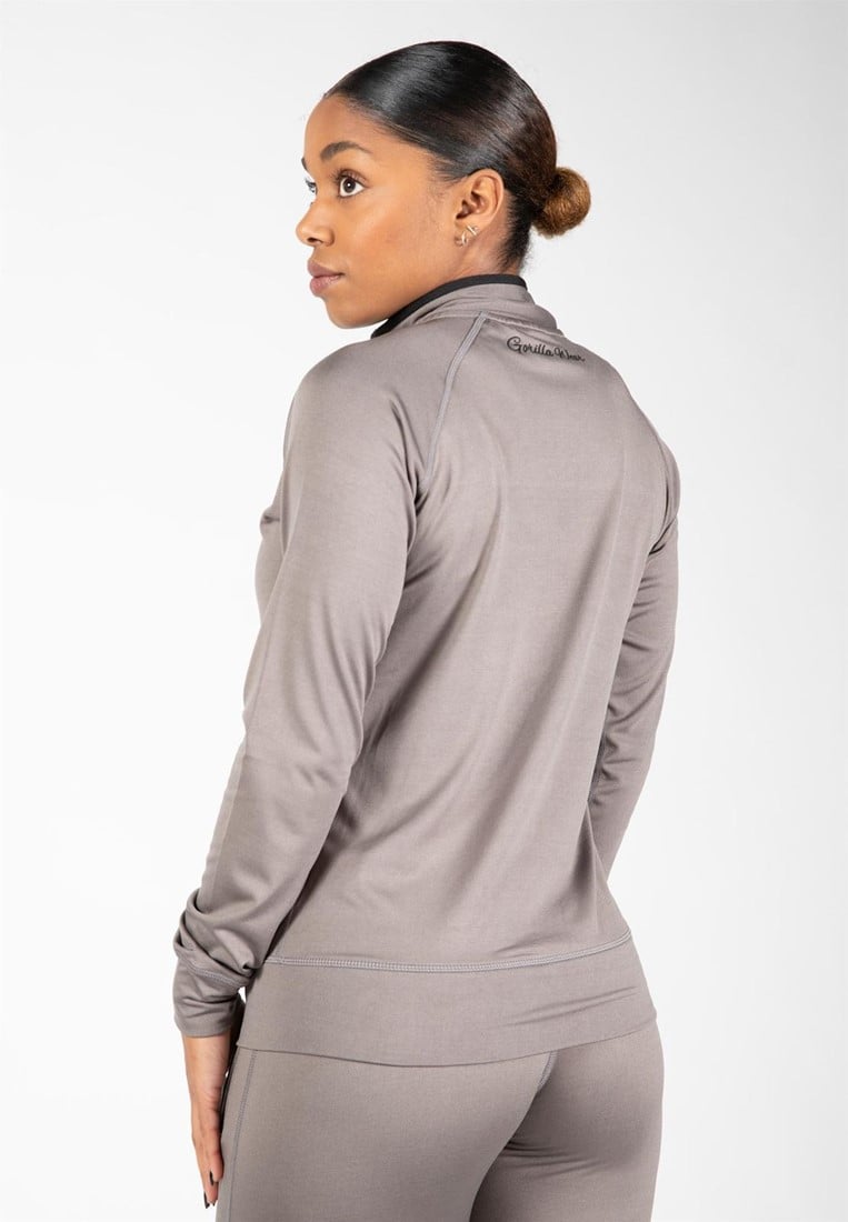 Grey track jacket women's top