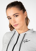 Pixley Zipped Hoodie Gray Close Up