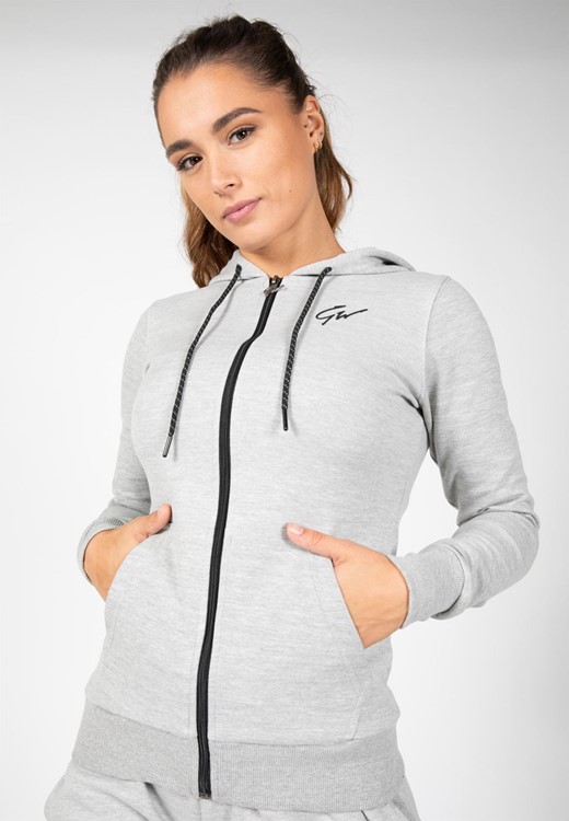 Pixley Zipped Hoodie Gray Uitgelicht