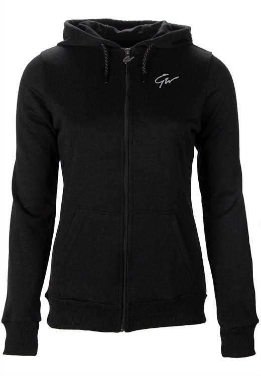 Pixley Zipped Hoodie Black Pop1