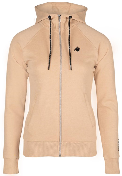 Marion Zipped Hoodie Beige