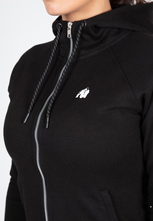 Marion Zipped Hoodie Black