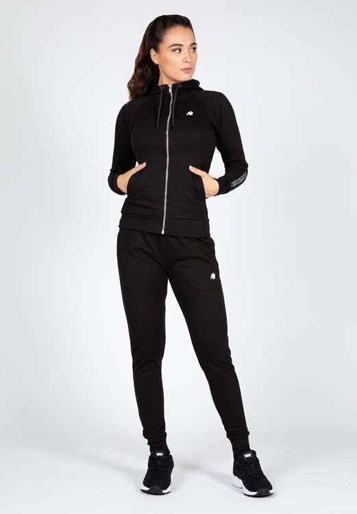 Marion Zipped Hoodie Black