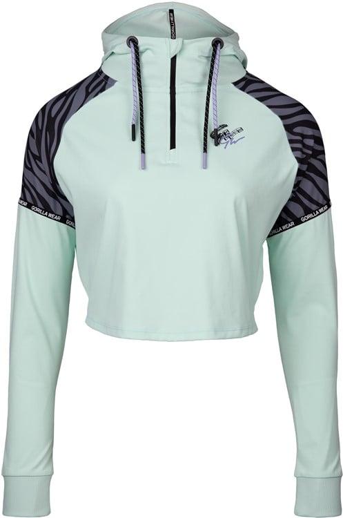 Zion Cropped Hoodie Green