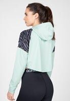 Zion Cropped Hoodie - Green - XS