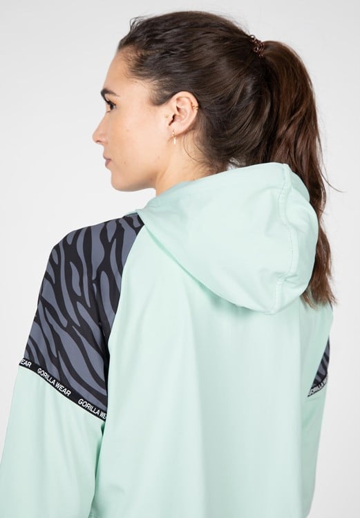 Zion Cropped Hoodie Green