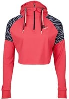 Zion Cropped Hoodie Red