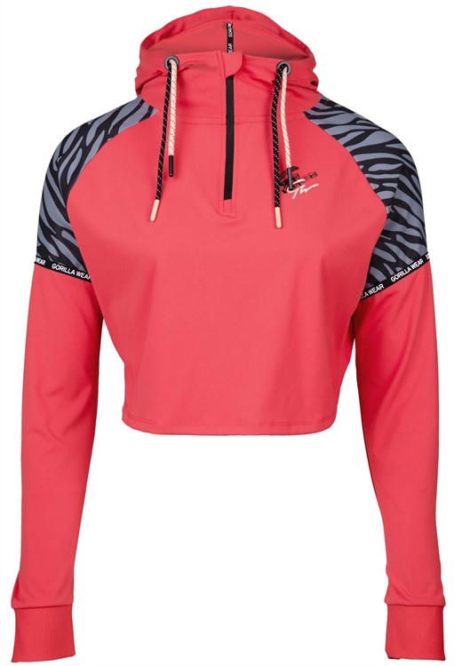 Zion Cropped Hoodie Red