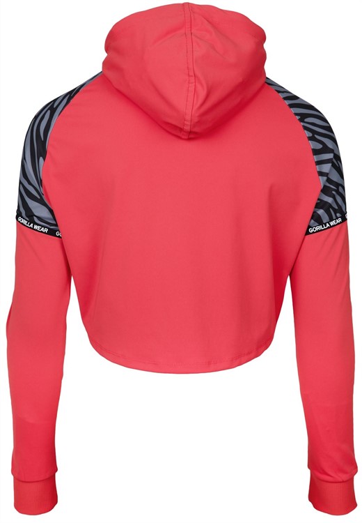 Zion Cropped Hoodie Red