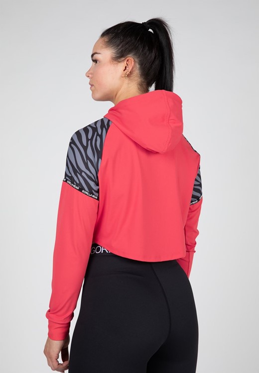 Zion Cropped Hoodie Red