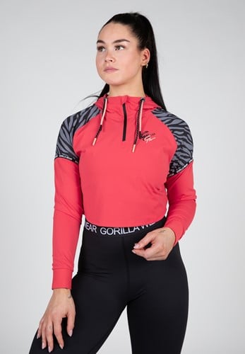 Zion Felpa Con Cappuccio Corta - Rosso