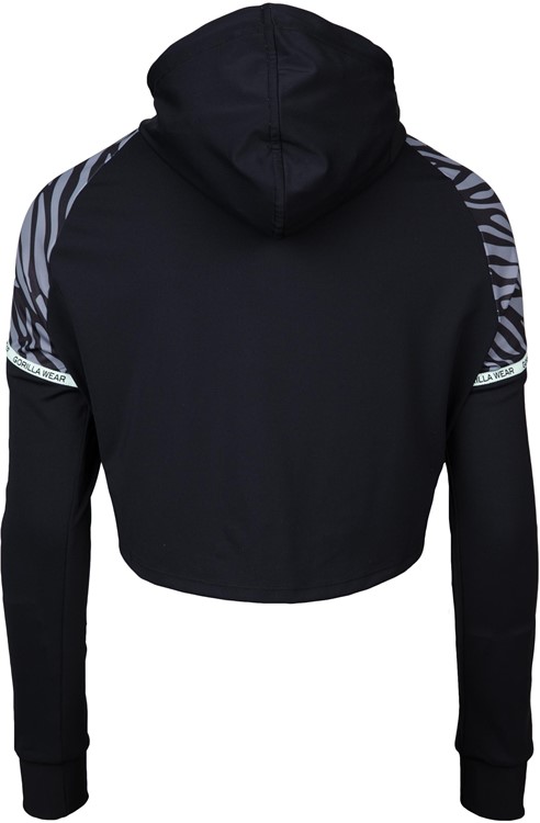 Zion Cropped Hoodie Black