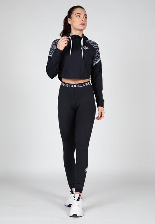 Zion Cropped Hoodie Black