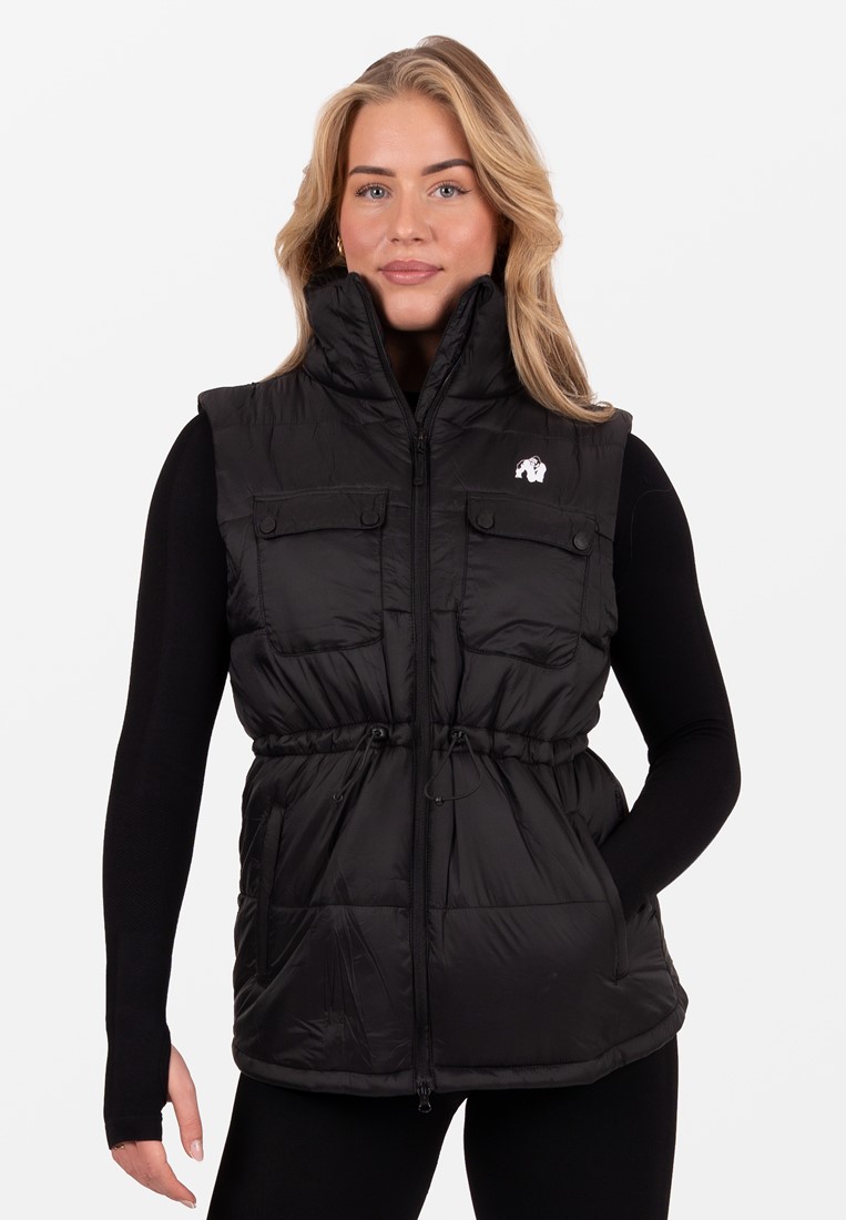 Lucia Puffer Vest - Black - XS Gorilla Wear