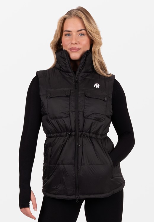 Lucia Puffer Vest - Black - XS Gorilla Wear