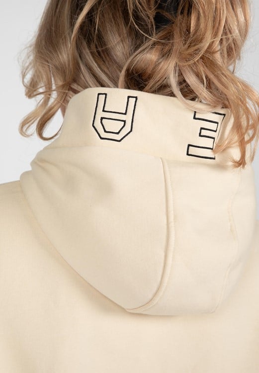 Tracey Cropped Hoodie Beige