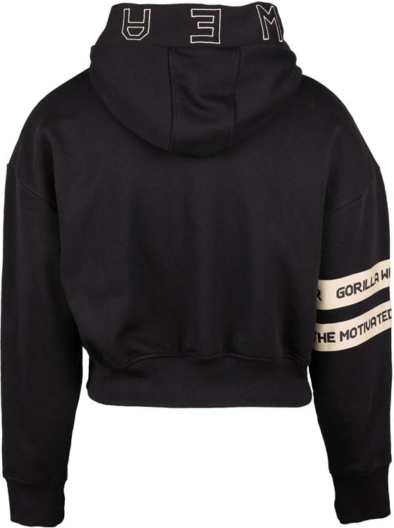 Tracey Cropped Hoodie Black