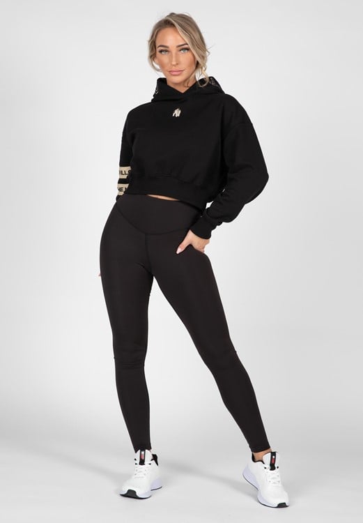 Tracey Cropped Hoodie Black
