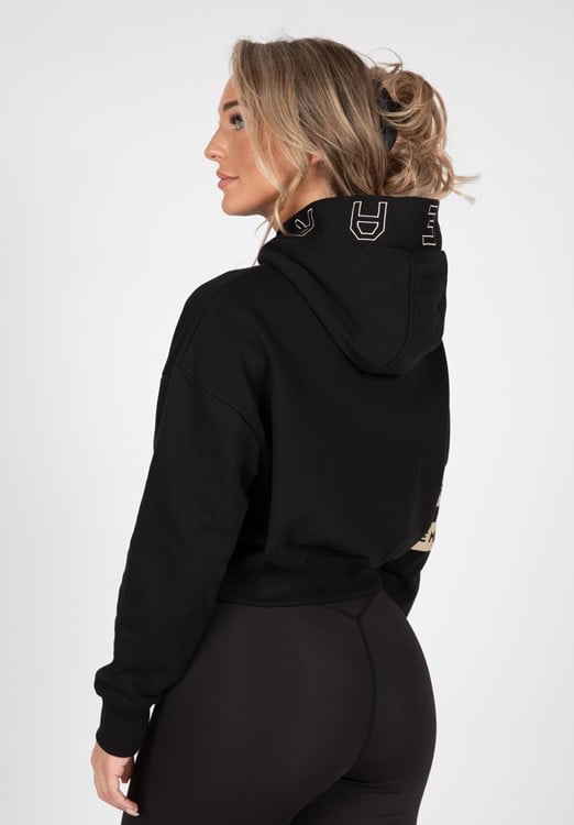 Tracey Cropped Hoodie Black
