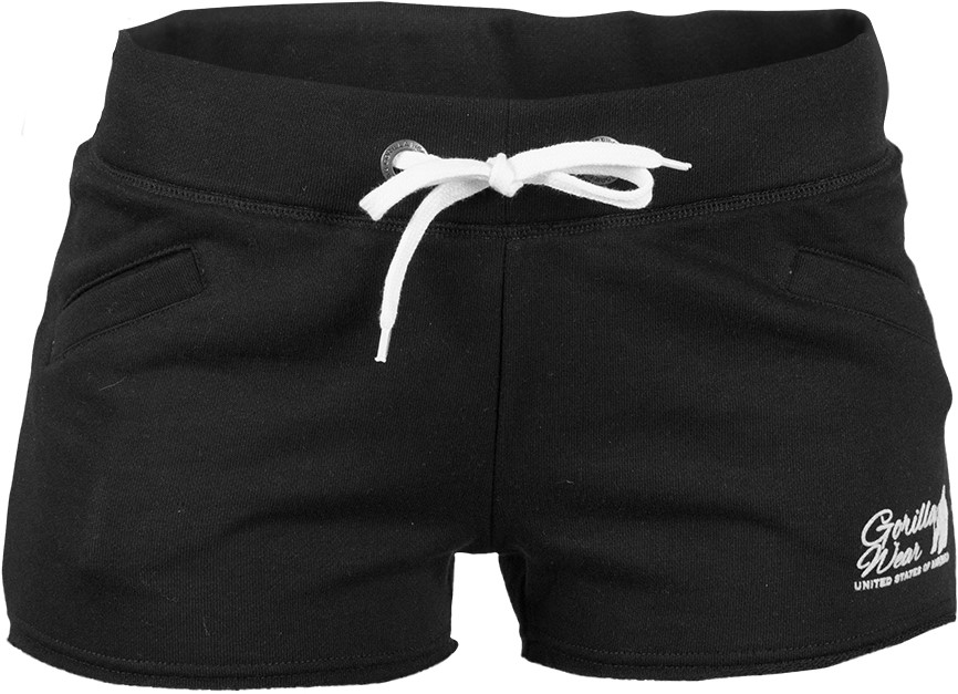womens black jersey shorts