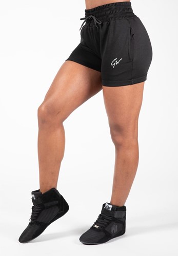 Gorilla Wear Women 's denver shorts Black/Neon Lime musculación Fitness