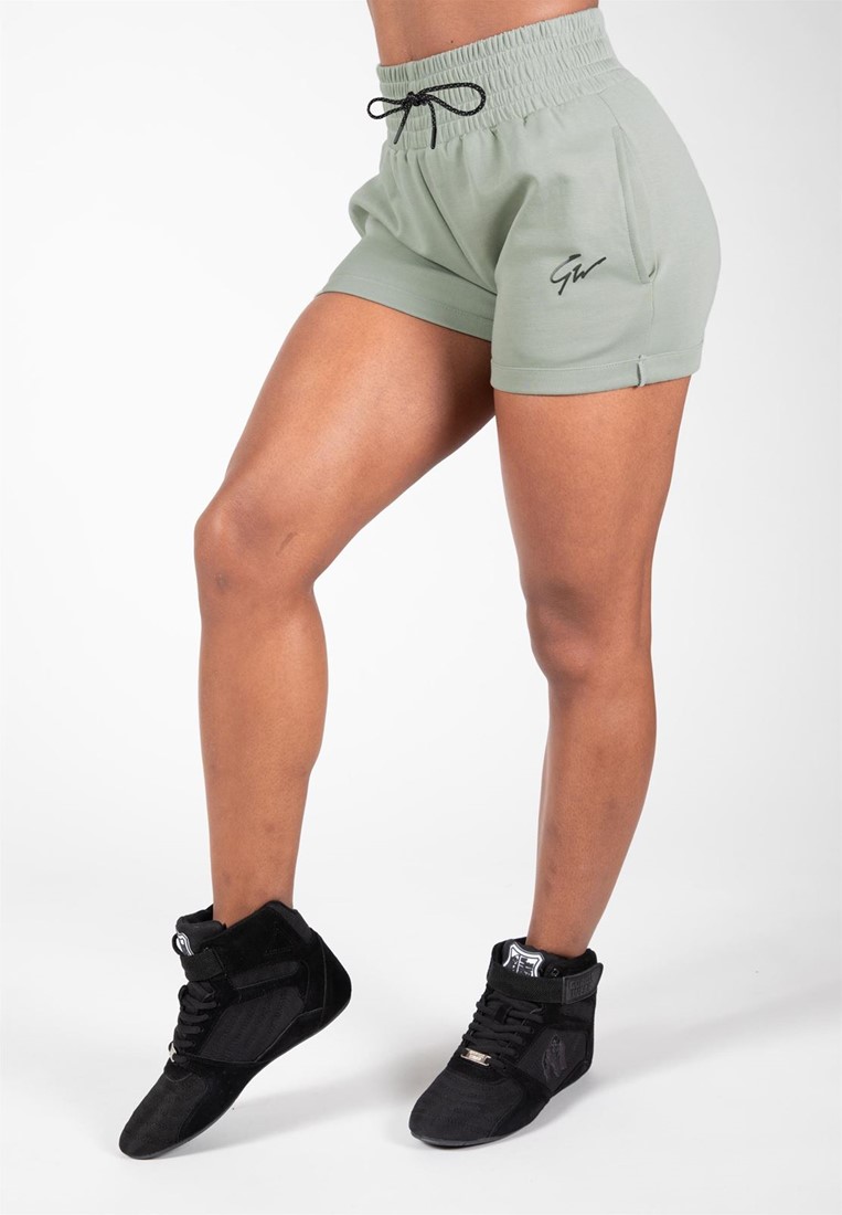 Lime green sweat shorts best sale