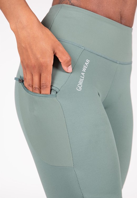 Monroe Cropped Leggings Green
