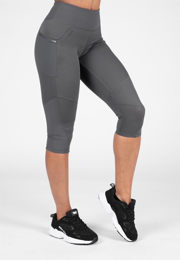 Monroe Cropped Leggings - Gray Gorilla Wear