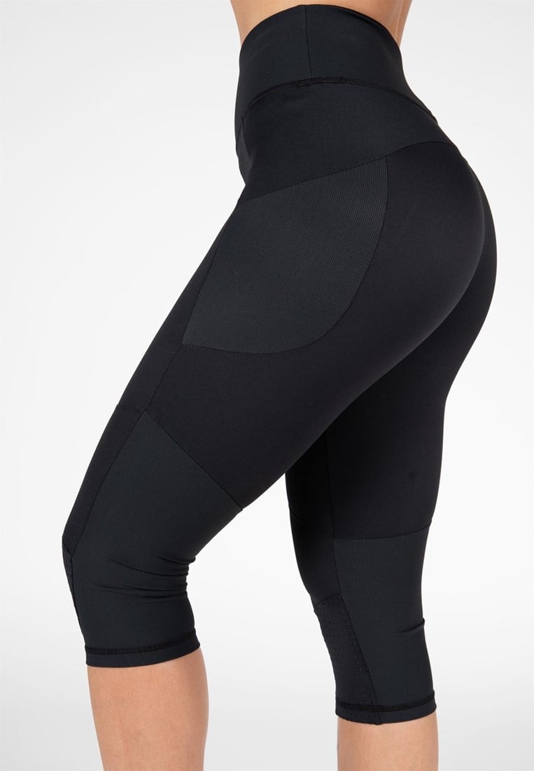 Monroe Cropped Leggings - Black - XL Gorilla Wear