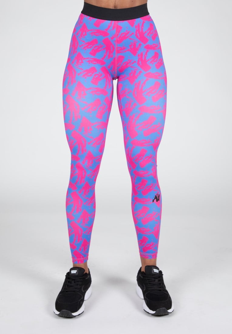 Colby Leggings - Blue/Pink - XS Gorilla Wear